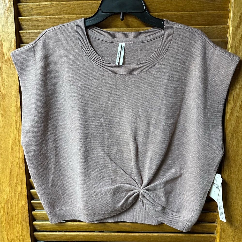 Anthropologie Women's Knotted Top - Mauve